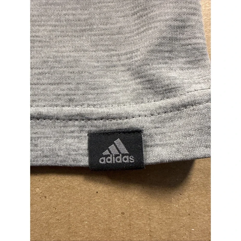 Adidas Adicross Henley Shirt Mens Large Gray Long Sleeve Golf Performance Fit